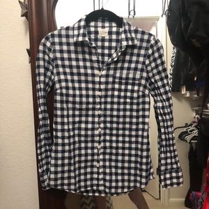 J. Crew Gingham button-up shirt signature fit